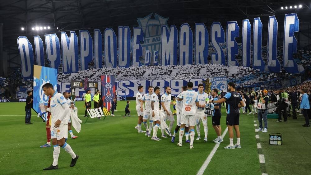 Ambiance au stade Vélodrome avant OM contre Le Havre