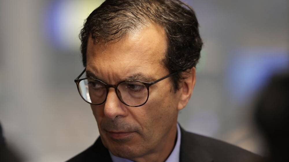 Jean-Pierre Farandou lors d'une conférence de presse