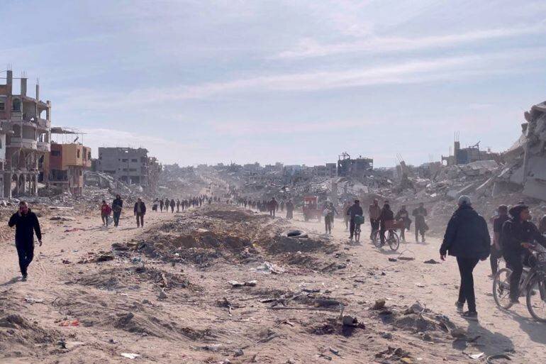 Destruction des infrastructures dans le nord de Gaza