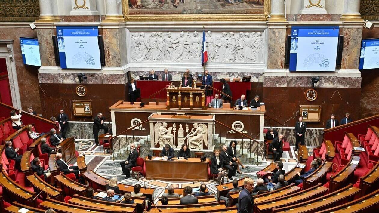 Salle de l’Assemblée nationale pendant l’examen du PLF