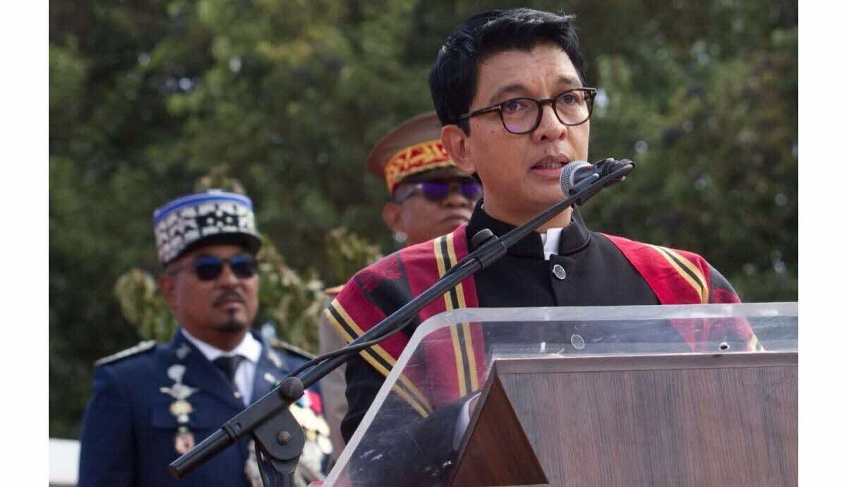 Photo d’actualité montrant l’ex-président Andry Rajoelina