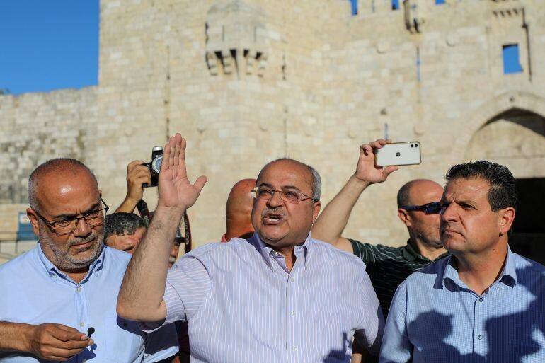 Membres arabes de la Knesset à la porte de Damas en 2021