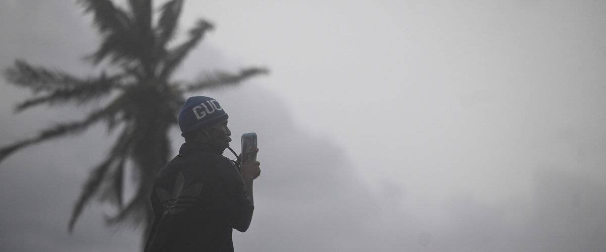 Vue aérienne de l’ouragan Melissa sur les Caraïbes