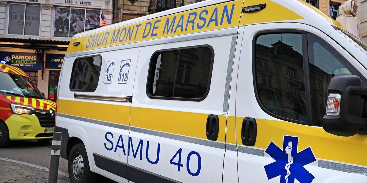 Pompier sur les lieux d’un accident dans les Landes