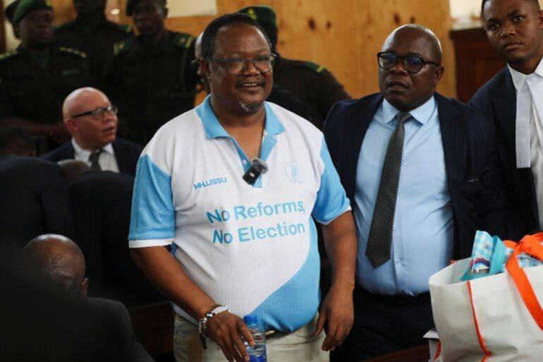 Tundu Lissu au tribunal de Kisutu à Dar es Salaam, 16 juin 2025
