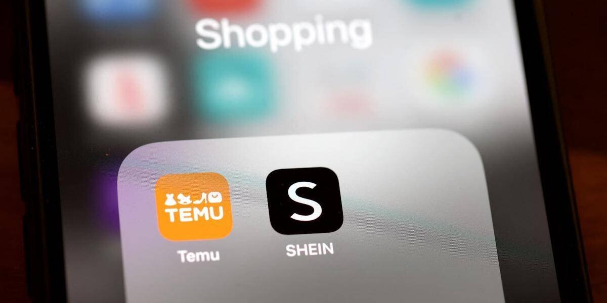 Illustration des applications Shein et Temu sur smartphone