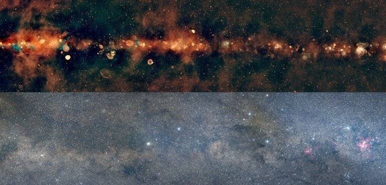 Détail de l'image radio de la Voie lactée (ICRAR)