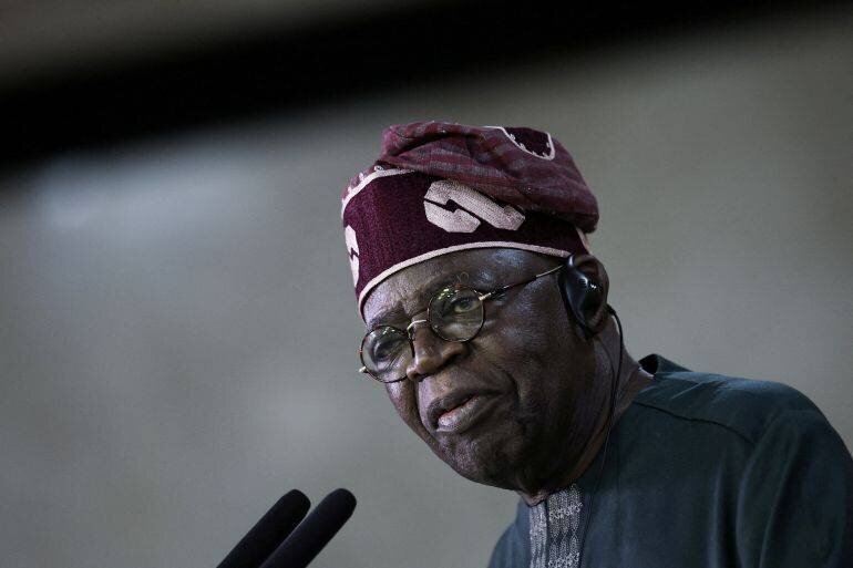 Bola Tinubu lors d'une déclaration conjointe