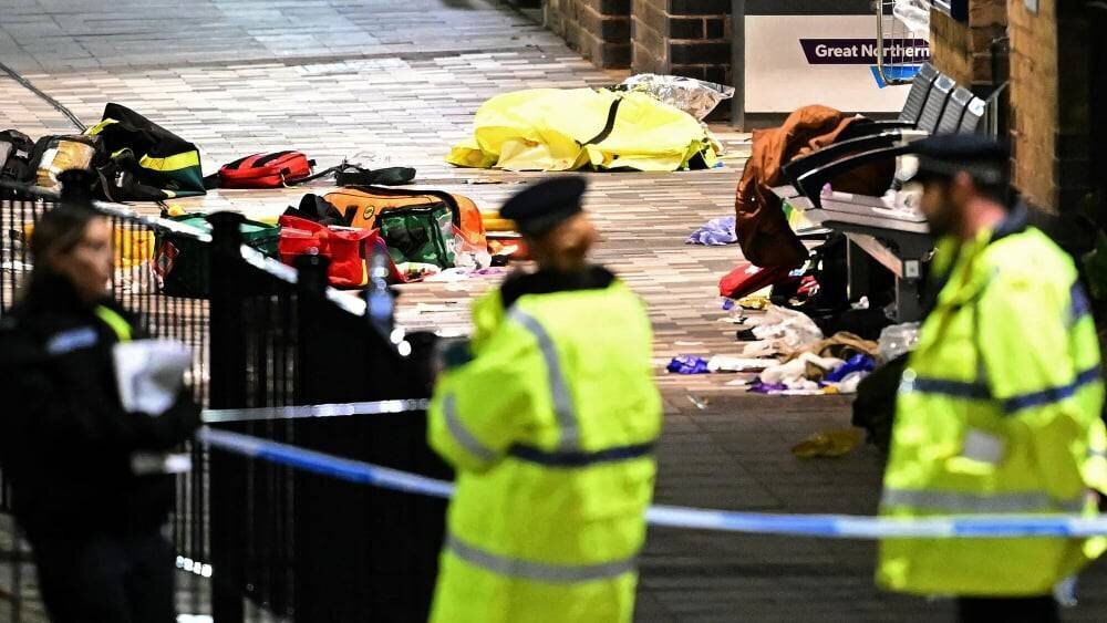 Urgences et cordon de sécurité près de Huntingdon