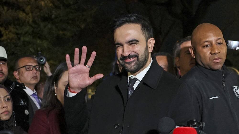 Zohran Mamdani lors d'un rassemblement électoral à New York