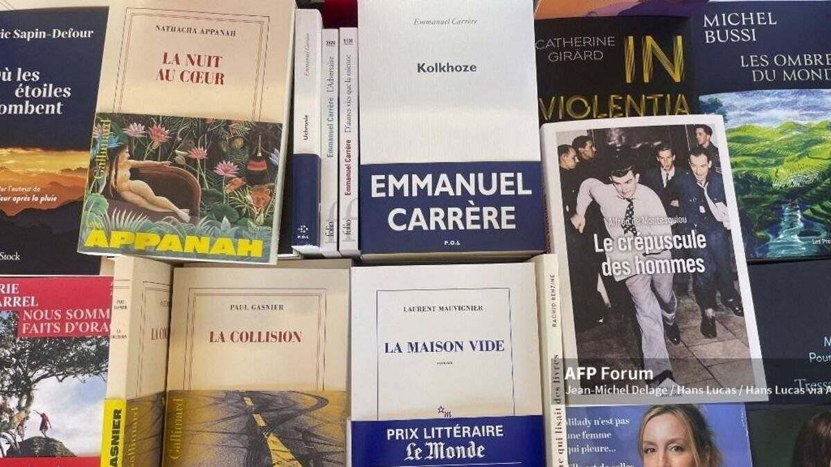 Affiche du Goncourt 2025 avec les finalistes