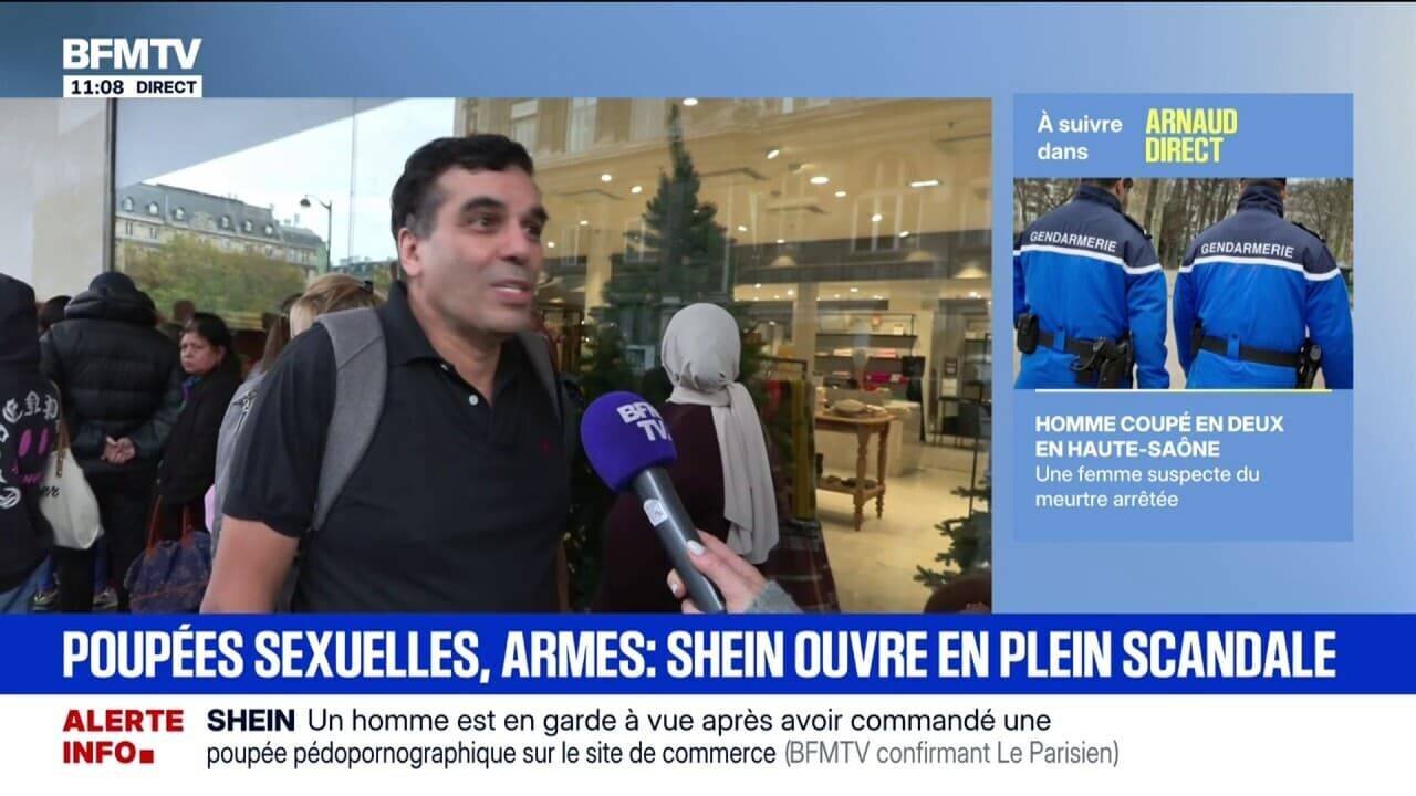Panneau publicitaire associant Shein au BHV Marais