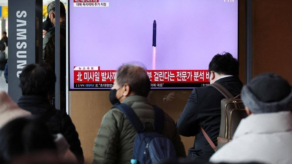 Photo d'un tir de missile balistique nord-coréen