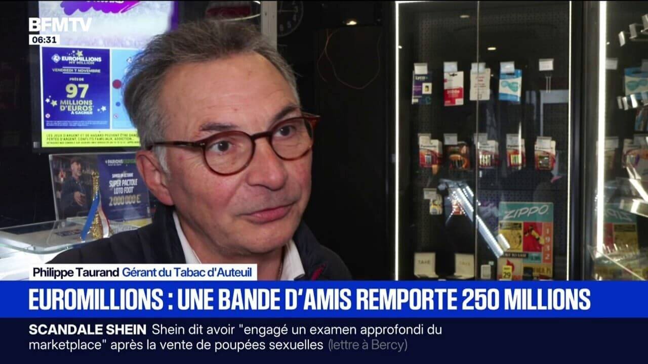 Cinq amis célèbrent leur gain de 250 millions d'euros