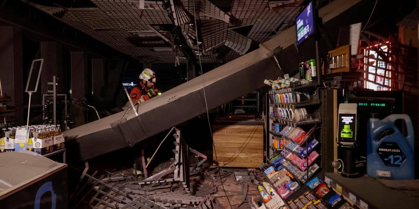 Vue d'un site énergétique ukrainien visé par des attaques