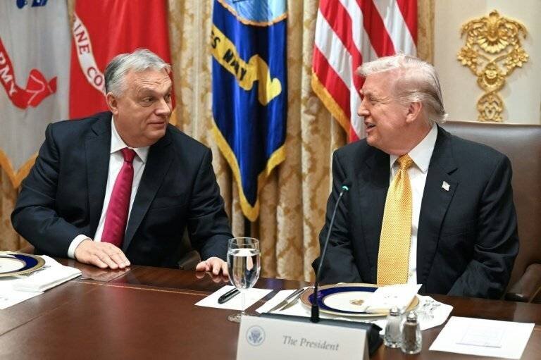Viktor Orban et Donald Trump en discussion