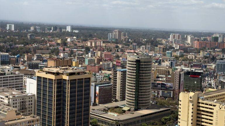 Vue panoramique du centre de Nairobi, Kenya
