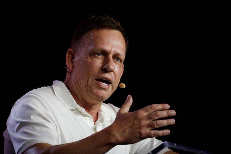 Peter Thiel lors d'une conférence sur le Bitcoin