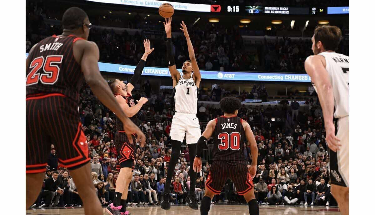 Victor Wembanyama lors du dernier quart-temps NBA