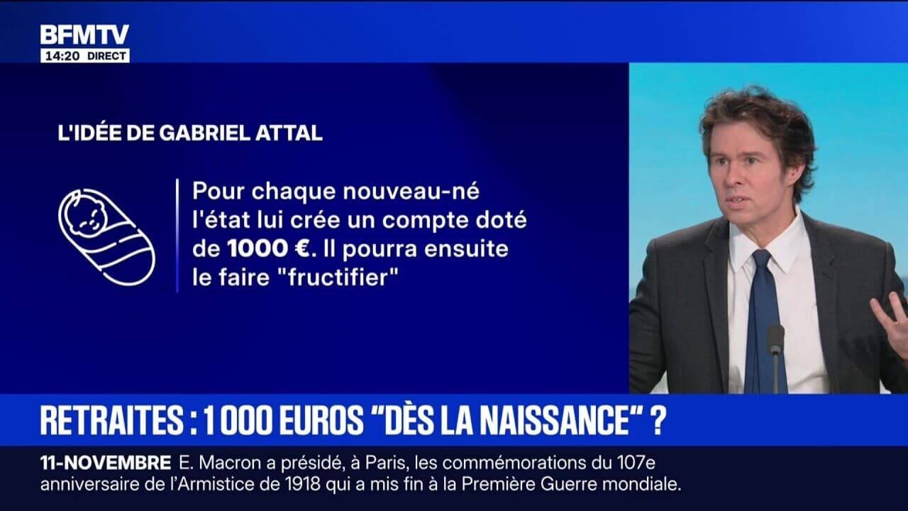 Proposition d'Attal de verser 1 000 euros à la naissance