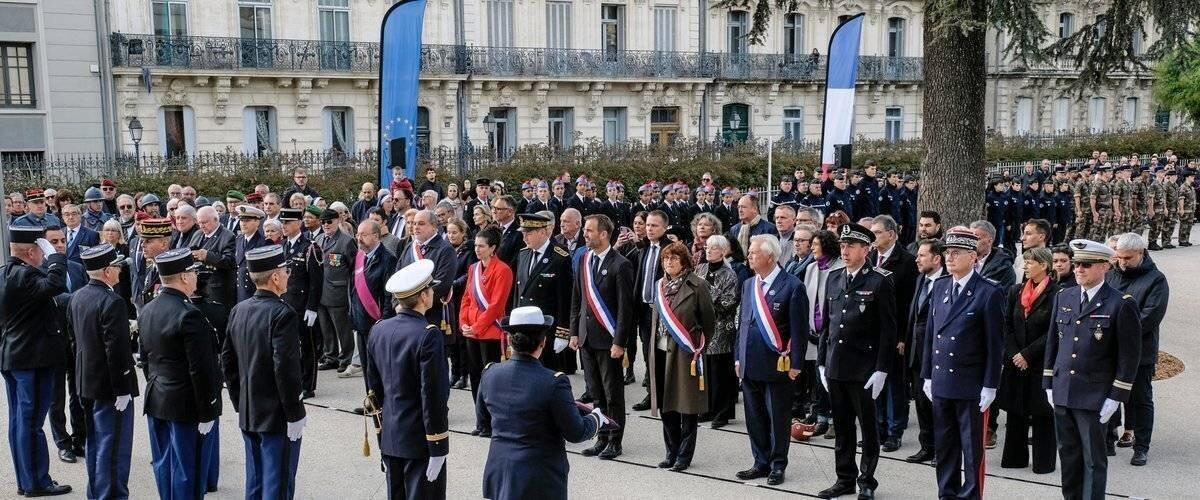 Cérémonie du souvenir à Montpellier près du monument rénové