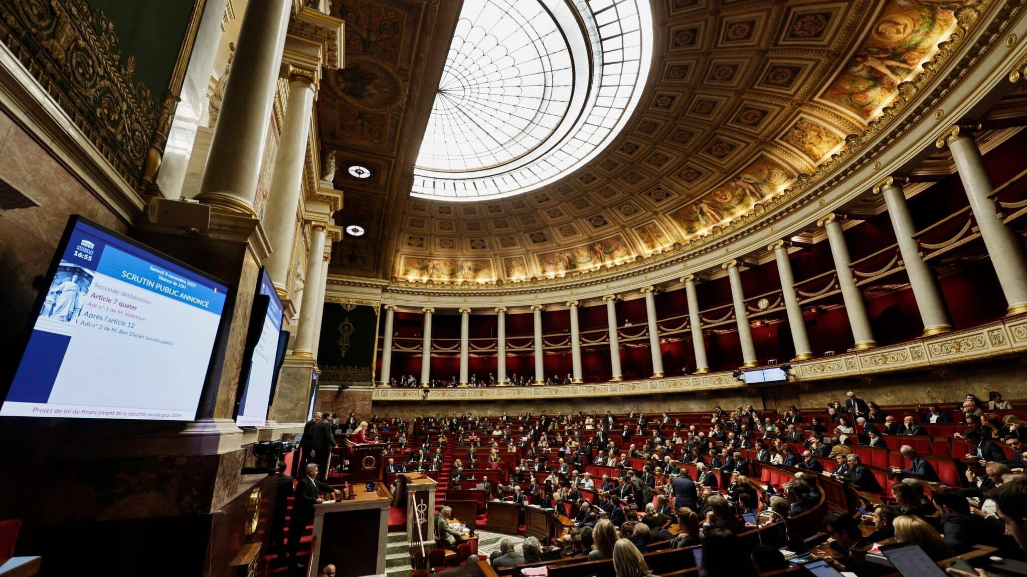 Hemicycle de l'Assemblée nationale, image d'illustration