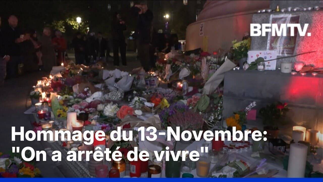 Hommages sur la place de la République