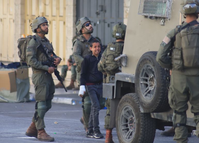 Enfants palestiniens détenus en Cisjordanie