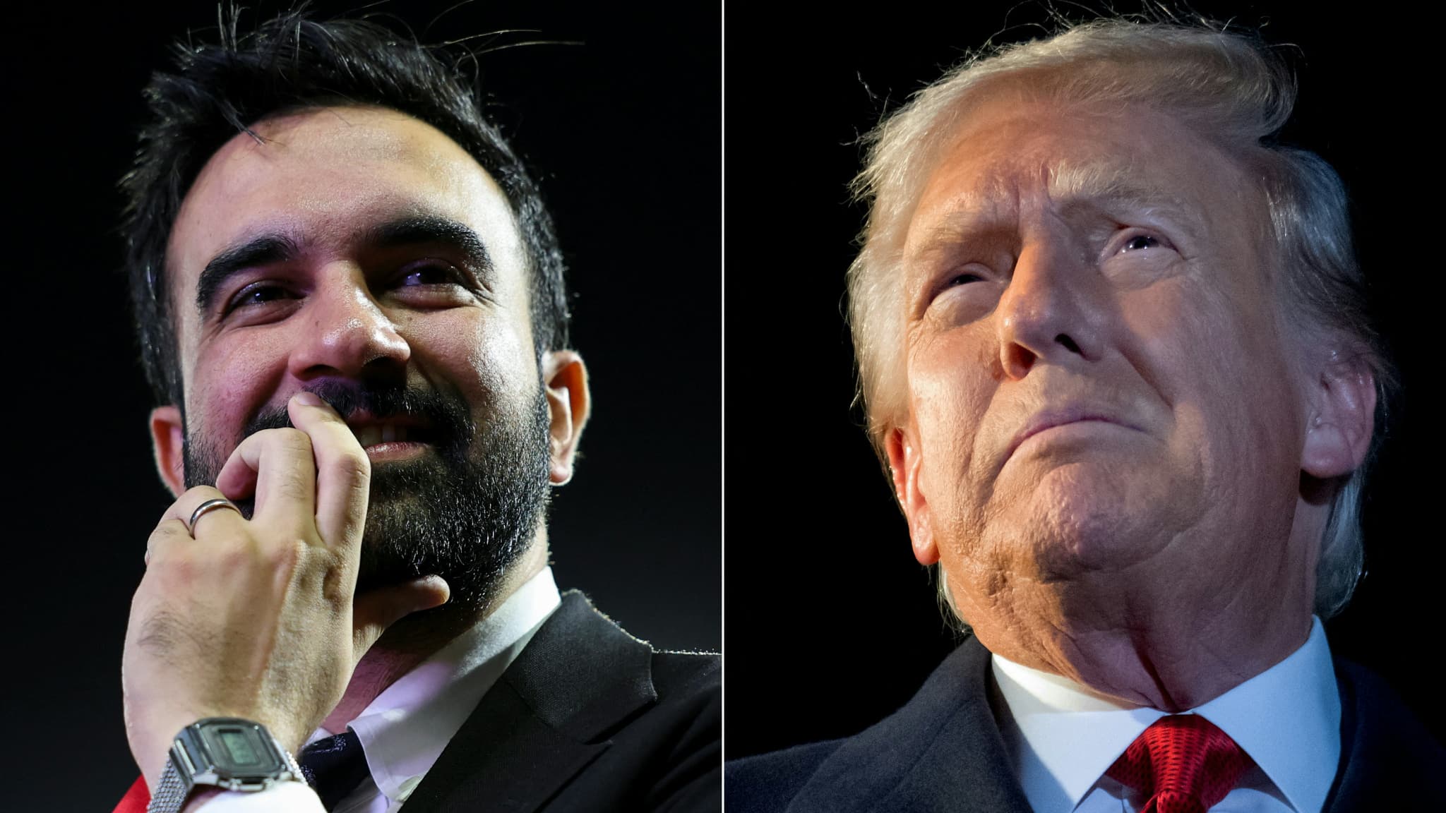 Donald Trump et Zohran Mamdani lors d'une rencontre à Washington