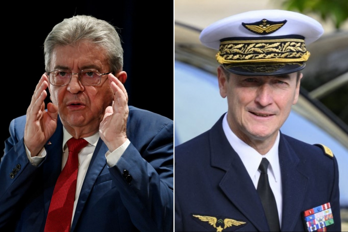 Jean-Luc Mélenchon et Fabien Mandon lors d'un épisode polémique