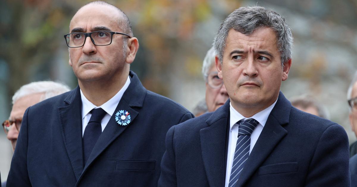 Gérald Darmanin et Laurent Nuñez lors d'un déplacement à Marseille