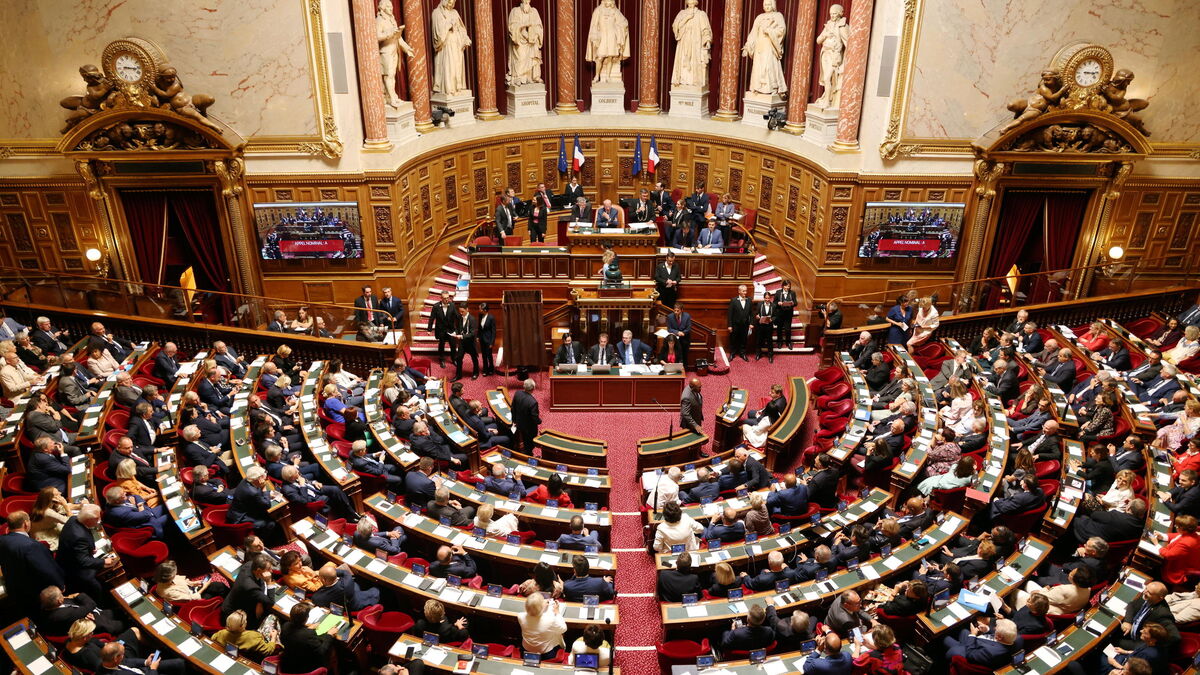 Hémicycle du Sénat lors des débats budgétaires