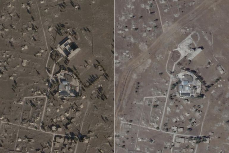 Hôpital Al-Jawlan avant et après des frappes israéliennes