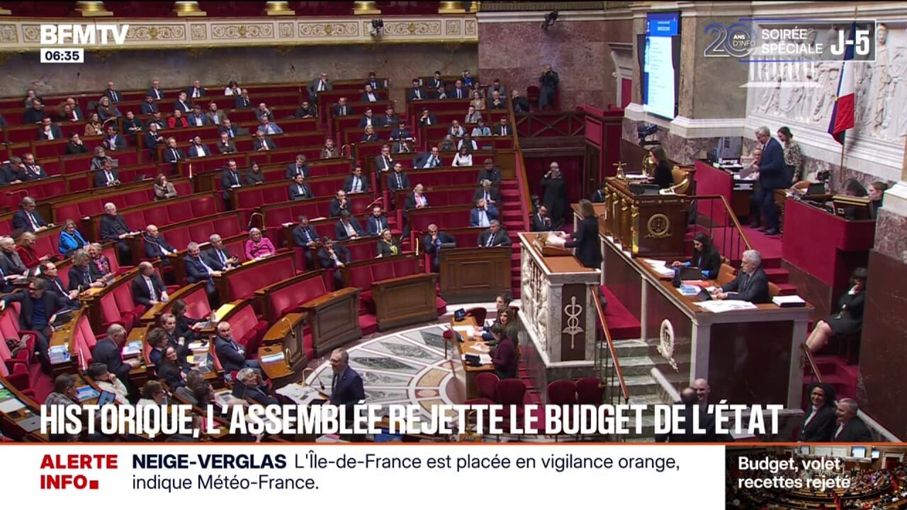 Assemblée nationale lors du vote du budget 2026