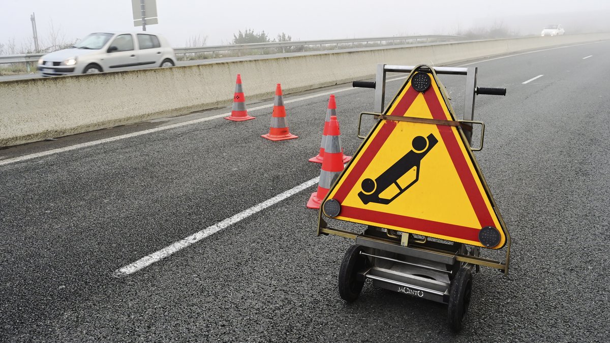 Vue générale de l’accident sur la RD33 dans l’Aude