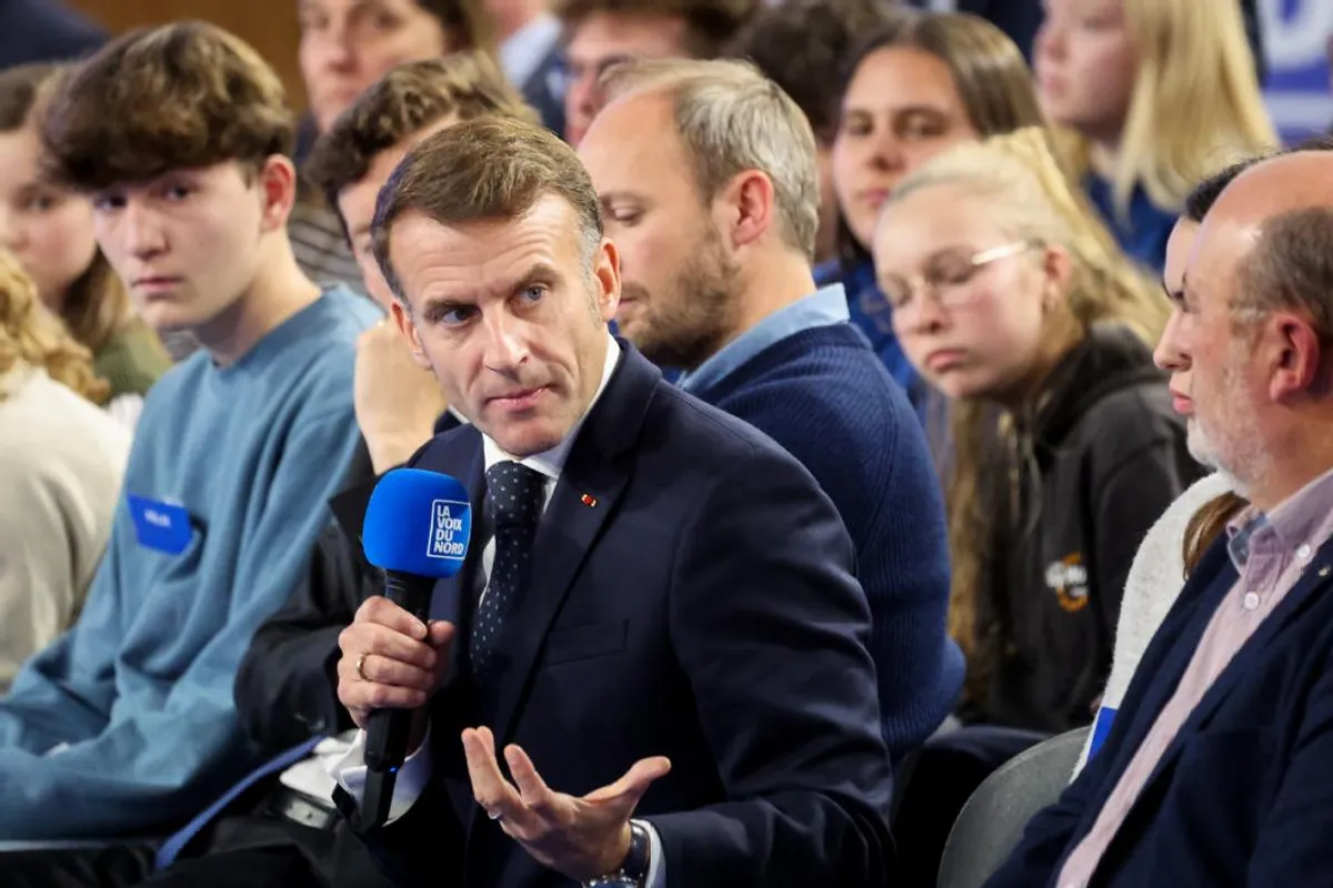 Macron lors d'un entretien télévisé sur RTL et M6