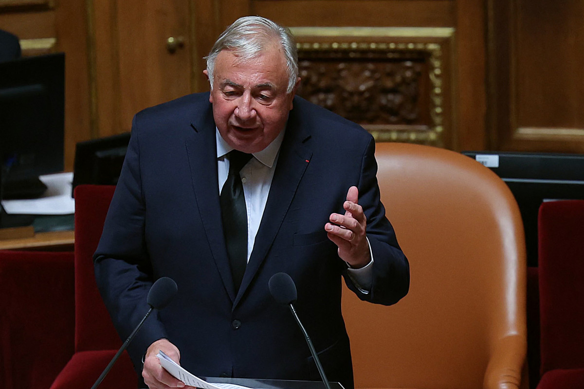 Gérard Larcher au Sénat, portrait lors d'une session