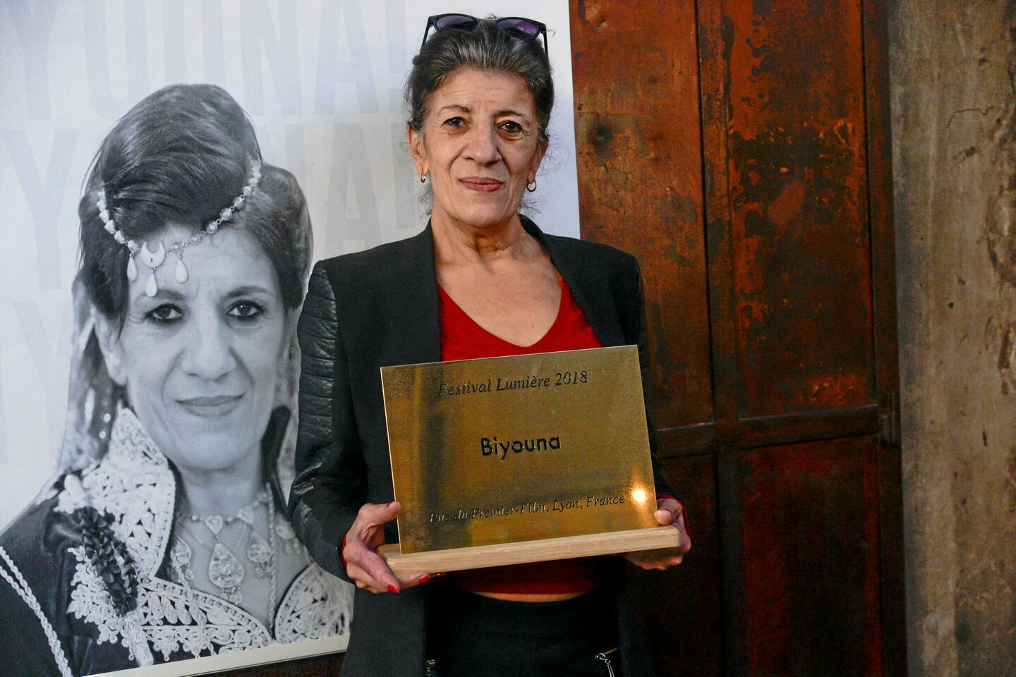 Biyouna lors d'un événement cinématographique en France