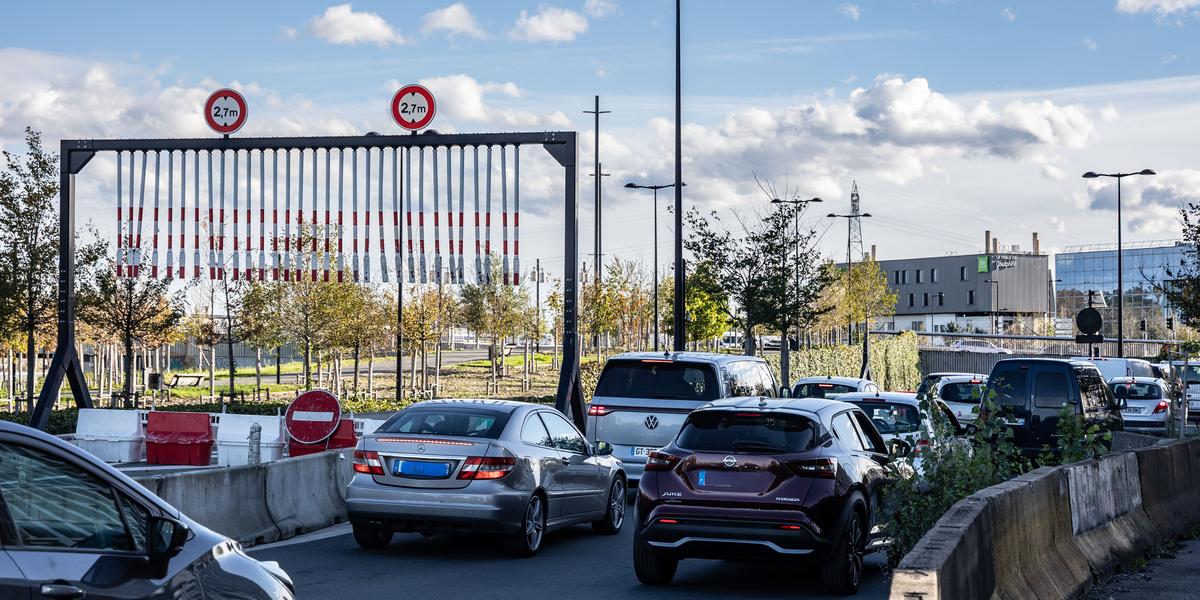 Trémie du pont Simone-Veil à Bordeaux