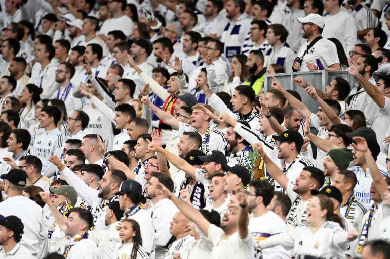 Supporters du Real Madrid dans les tribunes