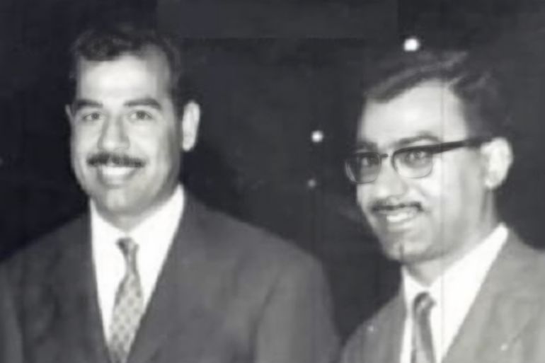 Nadhim Kazar et Saddam Hussein