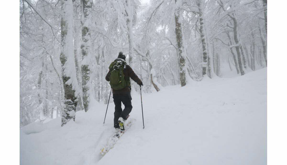 Amateurs de glisse sous neige à Trois Fours