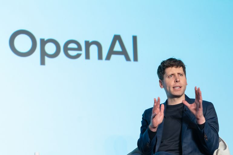 Sam Altman lors d'une conférence à Tokyo, février 2025