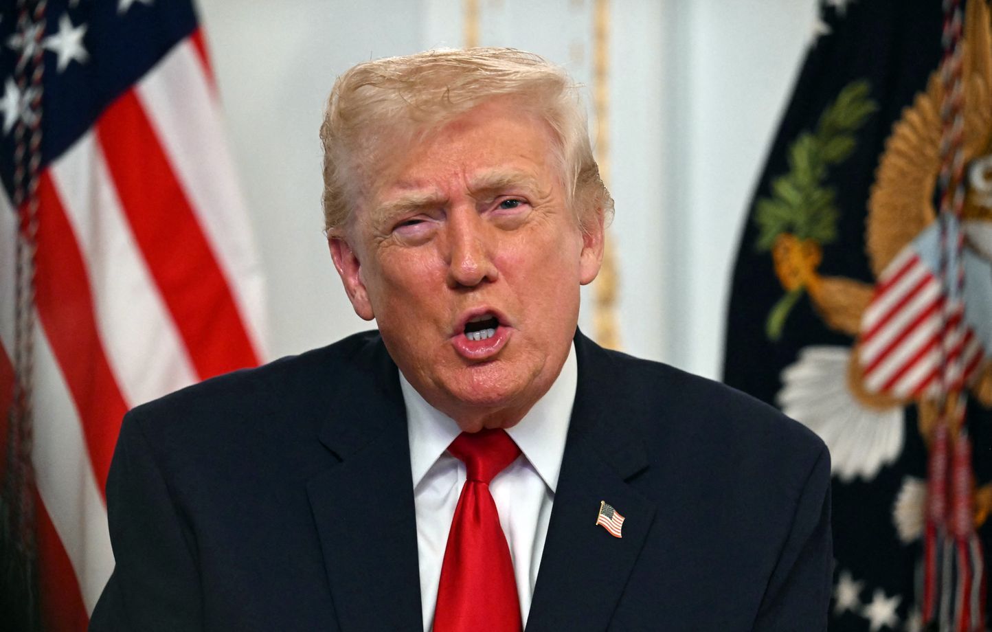 Donald Trump lors d’une allocution à Mar-a-Lago