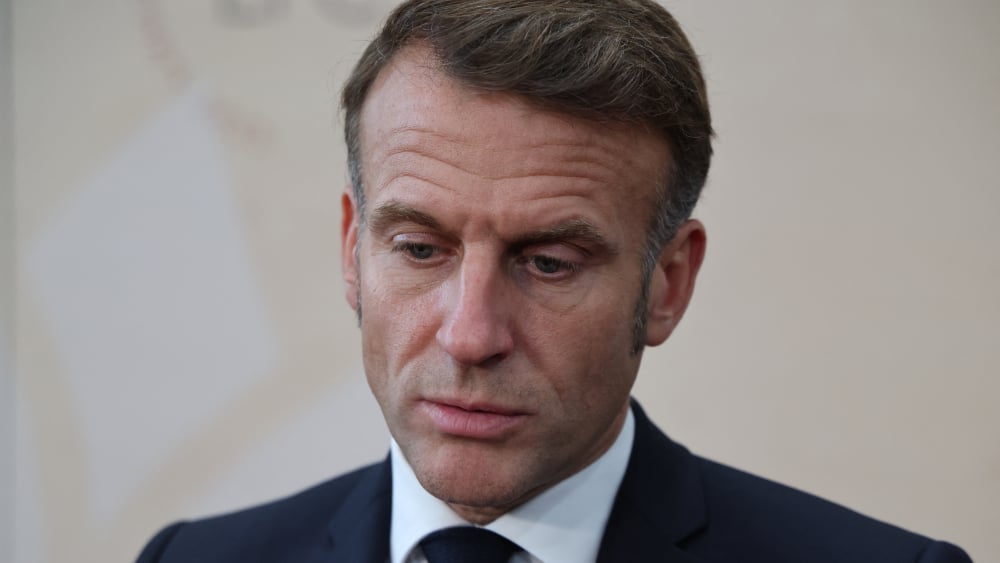 Macron à la tribune