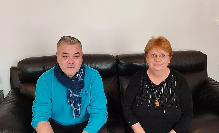 Candidat David Swiatek lors d'une présentation locale