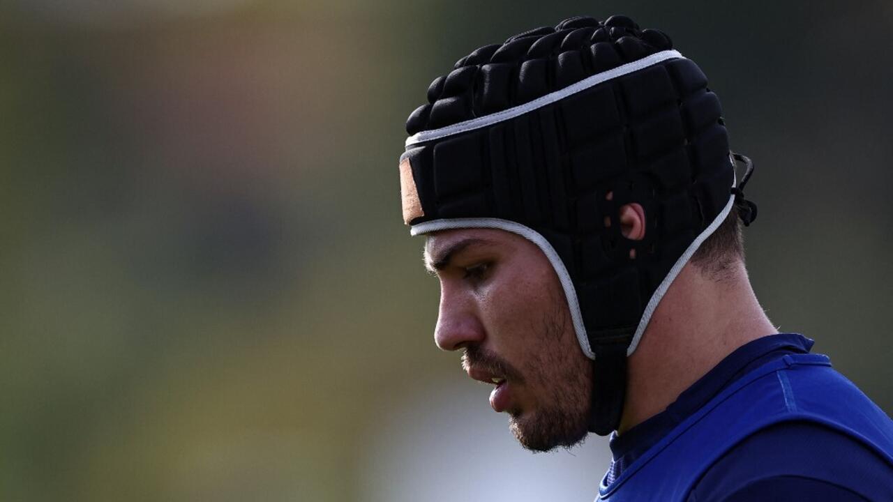 Antoine Dupont lors du retour à la compétition