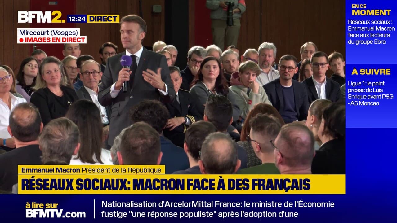 Macron annonce linterdiction des portables au lycée