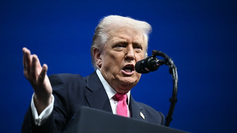 Trump prononce un discours lors d