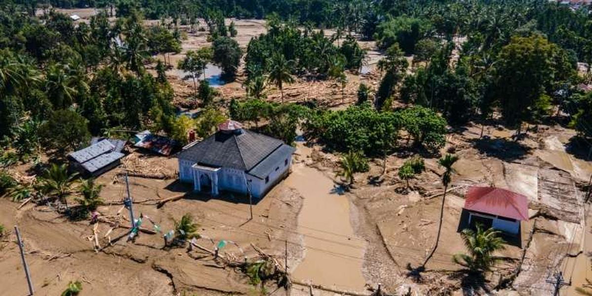 Zone inondée en Sumatra